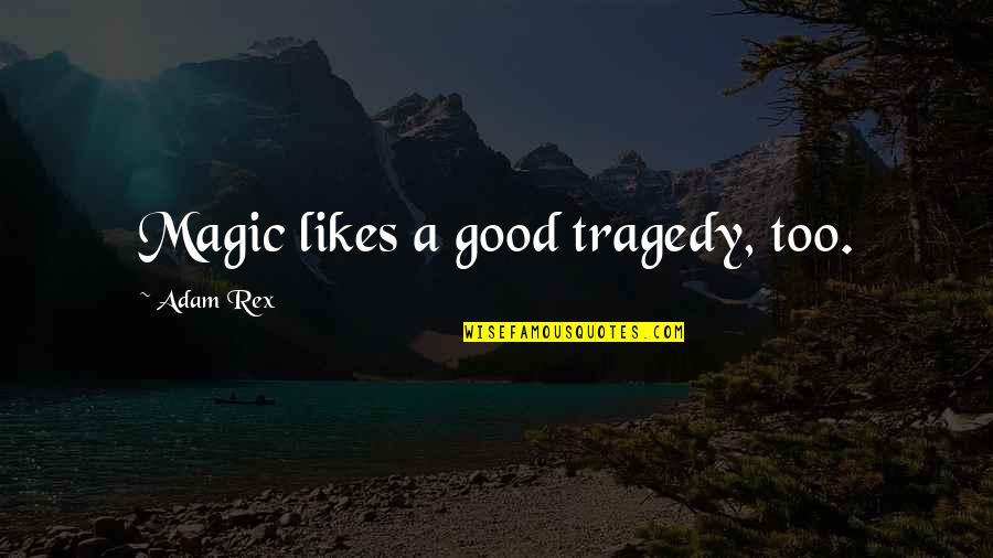 Suscribe Quotes By Adam Rex: Magic likes a good tragedy, too.