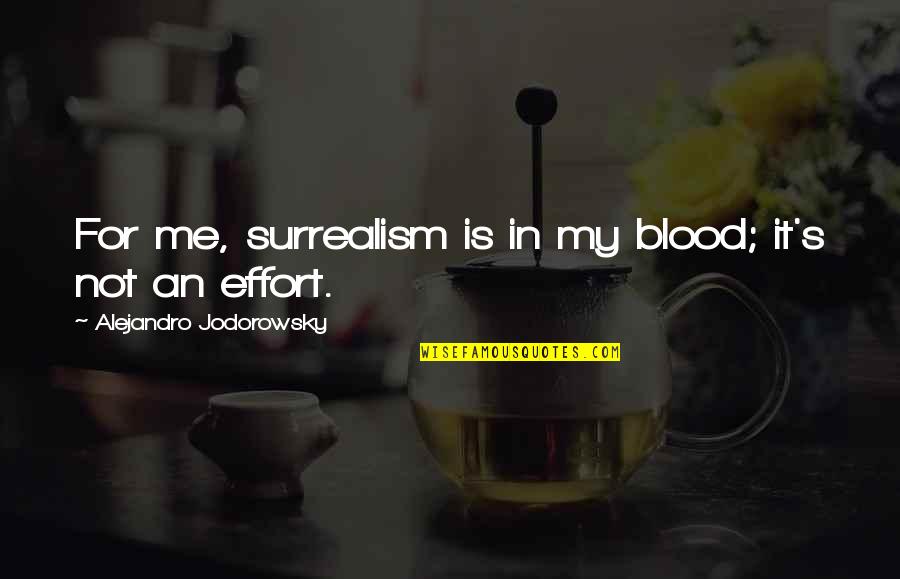 Sushi Funny Quotes By Alejandro Jodorowsky: For me, surrealism is in my blood; it's Sushi Funny Quotes By Alejandro Jodorowsky: For me, surrealism is in my blood; it's