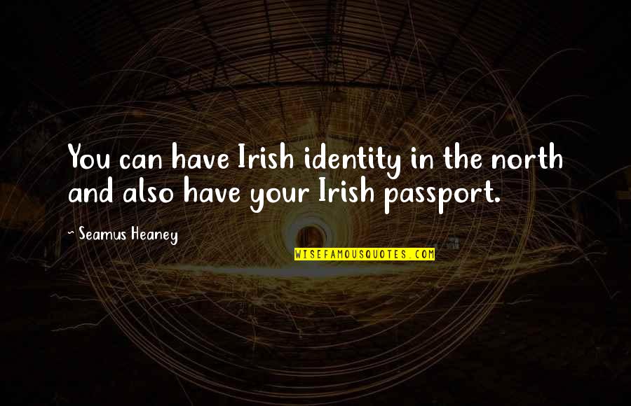 Suspeded Quotes By Seamus Heaney: You can have Irish identity in the north