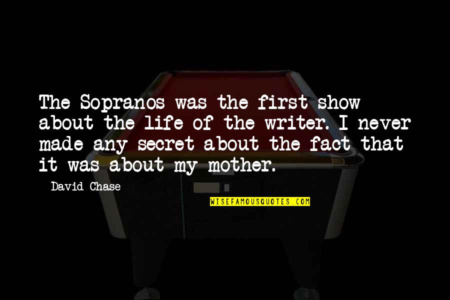 Suspendered Quotes By David Chase: The Sopranos was the first show about the