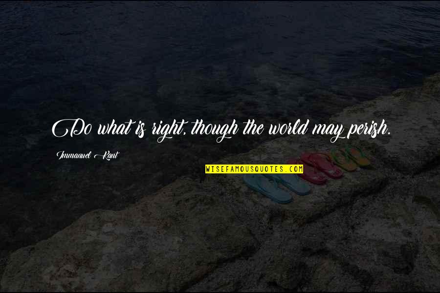 Sussman Acura Quotes By Immanuel Kant: Do what is right, though the world may
