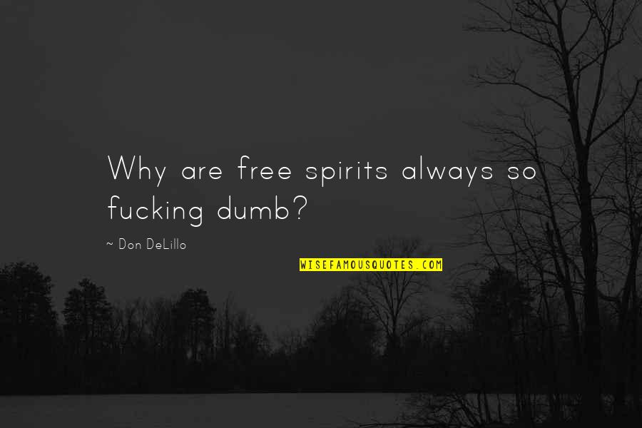 Sustenance Farming Quotes By Don DeLillo: Why are free spirits always so fucking dumb?