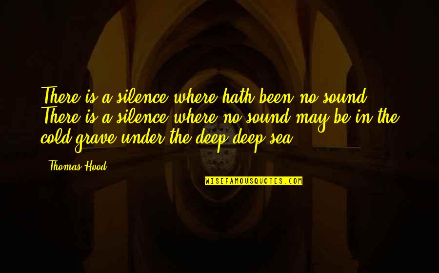 Susteren Kaart Quotes By Thomas Hood: There is a silence where hath been no
