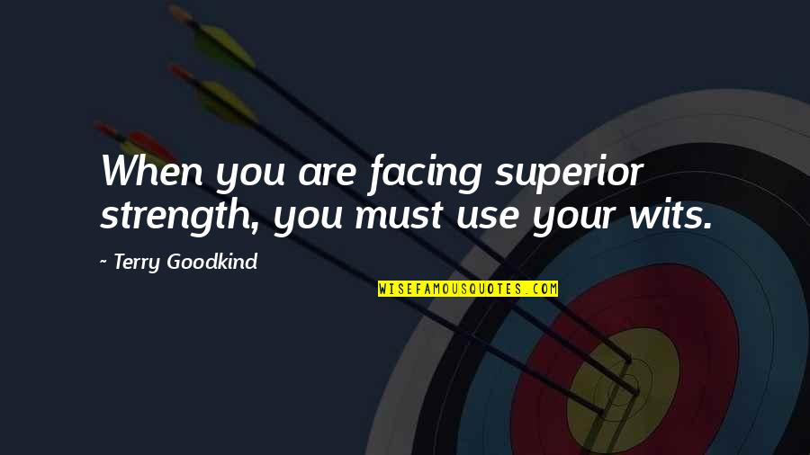 Susuko247 Quotes By Terry Goodkind: When you are facing superior strength, you must