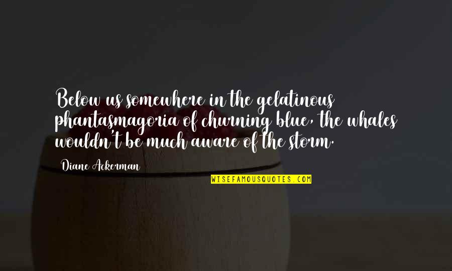 Sutapa Ghosh Quotes By Diane Ackerman: Below us somewhere in the gelatinous phantasmagoria of Sutapa Ghosh Quotes By Diane Ackerman: Below us somewhere in the gelatinous phantasmagoria of