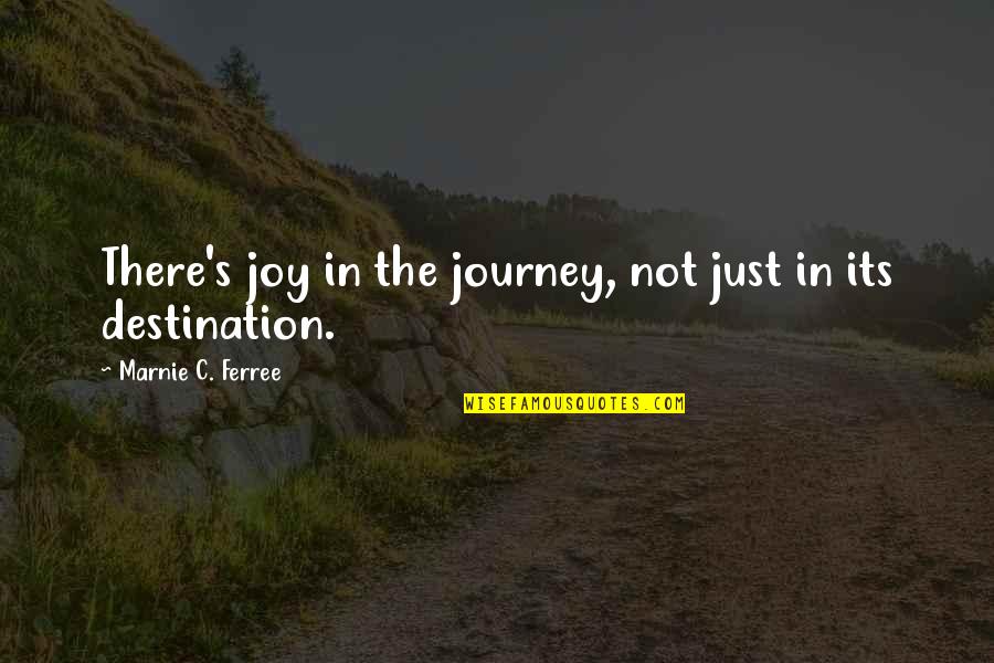 Suus Cookies Quotes By Marnie C. Ferree: There's joy in the journey, not just in Suus Cookies Quotes By Marnie C. Ferree: There's joy in the journey, not just in