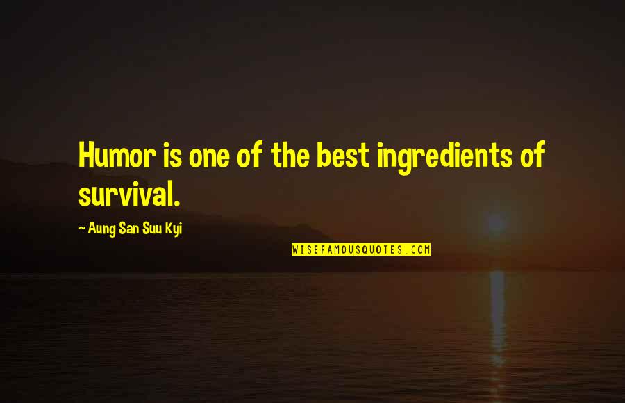 Suu's Quotes By Aung San Suu Kyi: Humor is one of the best ingredients of