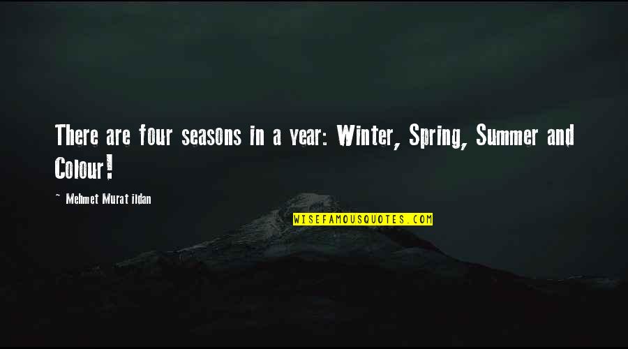 Suzanne Lacy Quotes By Mehmet Murat Ildan: There are four seasons in a year: Winter,