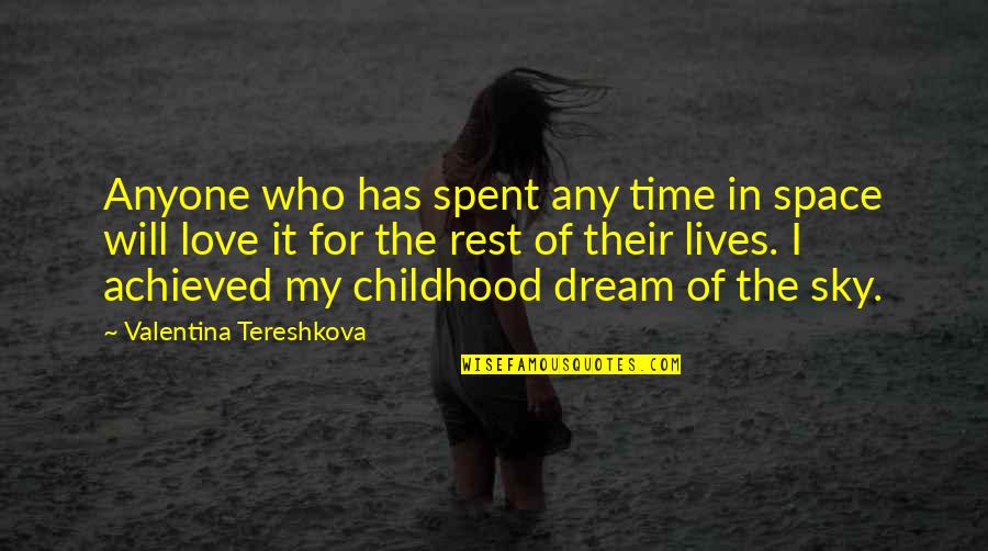 Suzanne Lacy Quotes By Valentina Tereshkova: Anyone who has spent any time in space