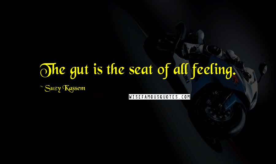 Suzy Kassem quotes: The gut is the seat of all feeling.