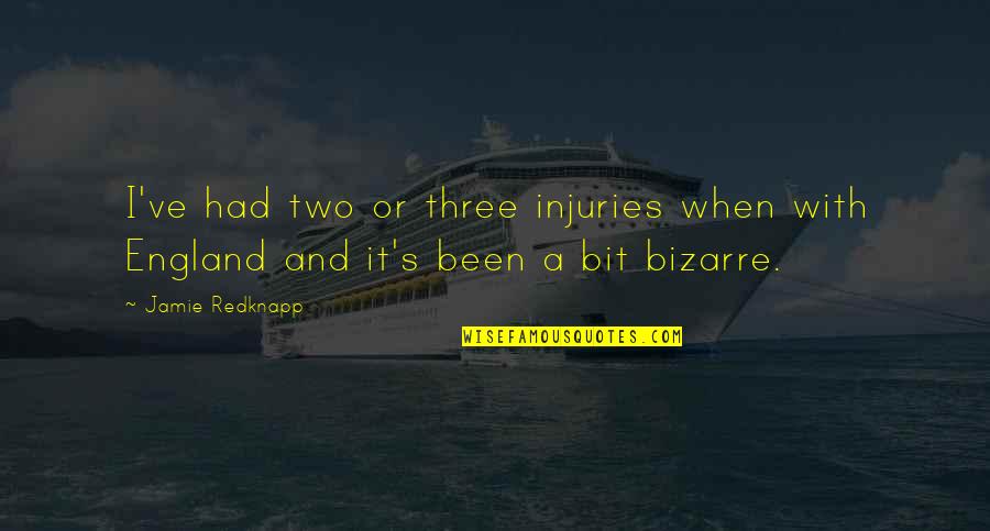 Svand S D Ra Quotes By Jamie Redknapp: I've had two or three injuries when with