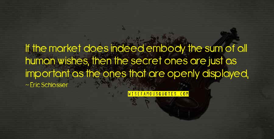 Svara Bg Quotes By Eric Schlosser: If the market does indeed embody the sum Svara Bg Quotes By Eric Schlosser: If the market does indeed embody the sum