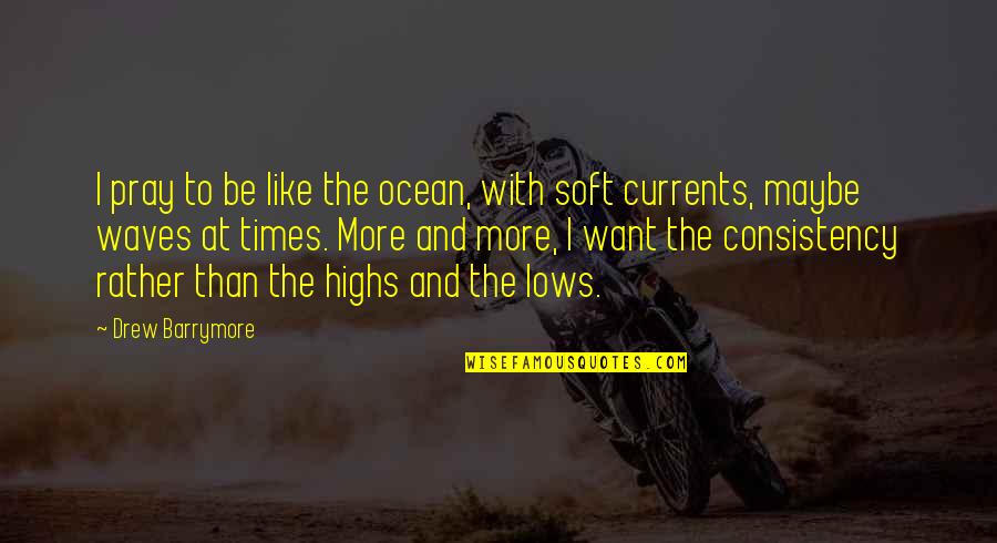 Svensmark Global Warming Quotes By Drew Barrymore: I pray to be like the ocean, with
