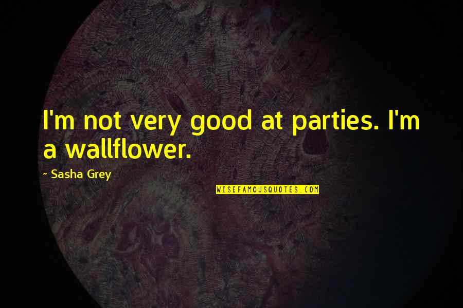 Sverige Quotes By Sasha Grey: I'm not very good at parties. I'm a Sverige Quotes By Sasha Grey: I'm not very good at parties. I'm a