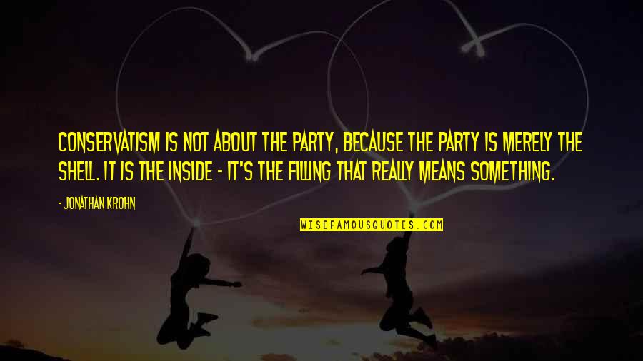 Svobodu Redkvick M Quotes By Jonathan Krohn: Conservatism is not about the party, because the Svobodu Redkvick M Quotes By Jonathan Krohn: Conservatism is not about the party, because the