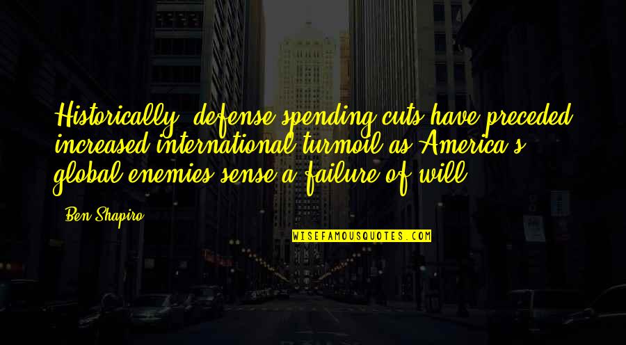 Sw Stock Quotes By Ben Shapiro: Historically, defense spending cuts have preceded increased international