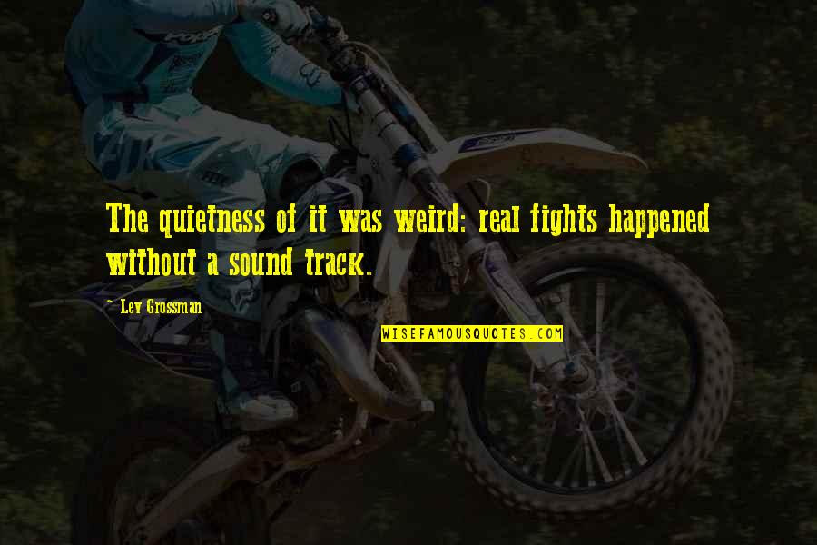 Swackhamer Obituary Quotes By Lev Grossman: The quietness of it was weird: real fights