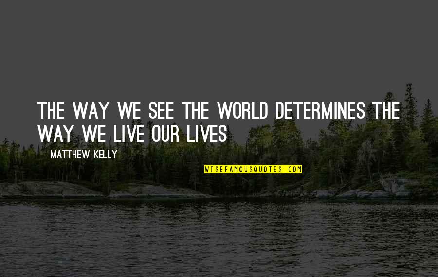 Swami Nithyananda Funny Quotes By Matthew Kelly: The way we see the world determines the