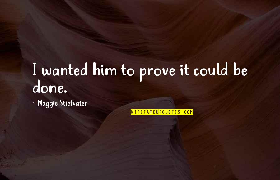 Swaney Lighting Quotes By Maggie Stiefvater: I wanted him to prove it could be