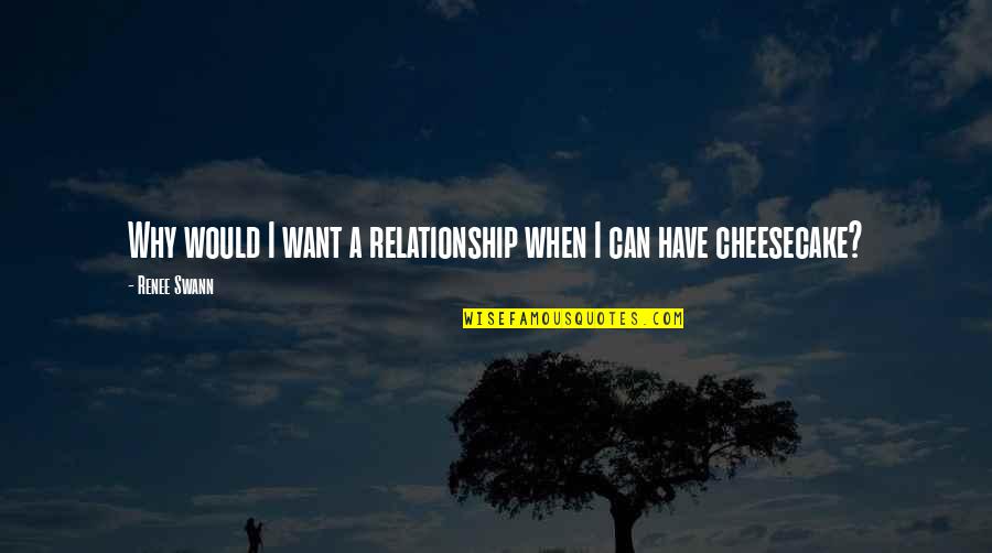 Swann Quotes By Renee Swann: Why would I want a relationship when I