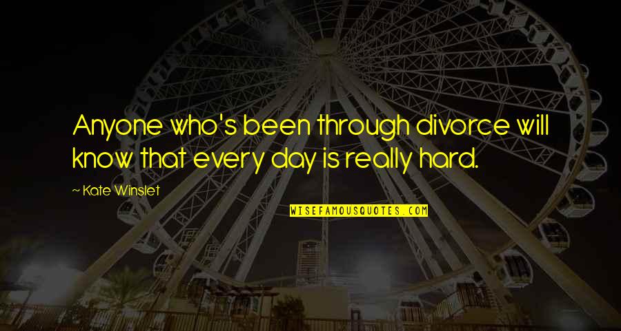 Swarf Cycles Quotes By Kate Winslet: Anyone who's been through divorce will know that
