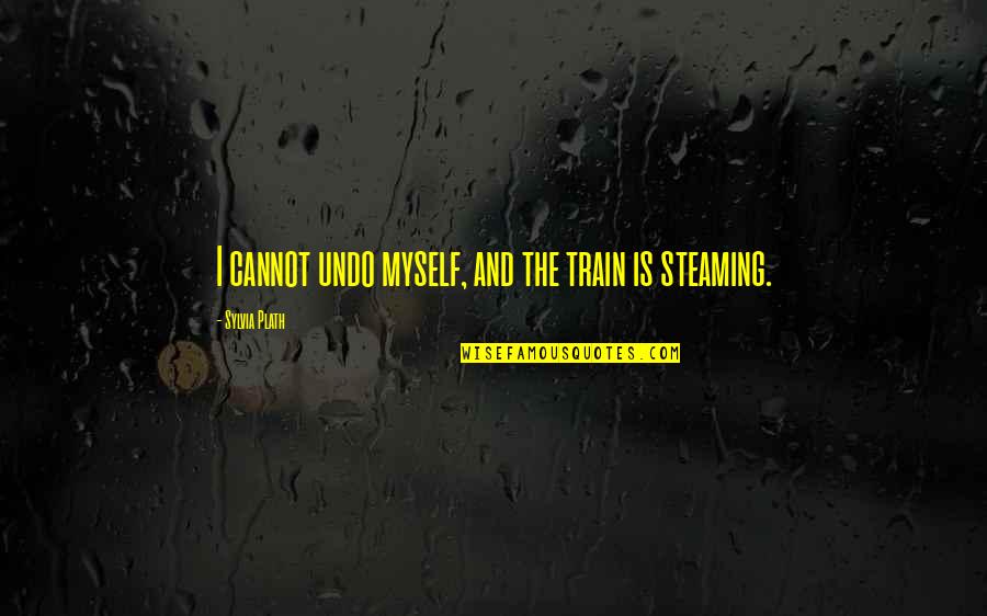 Swarmy Restaurants Quotes By Sylvia Plath: I cannot undo myself, and the train is
