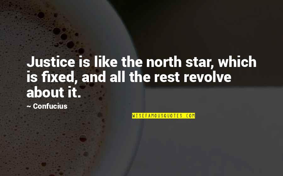 Swartwood Test Quotes By Confucius: Justice is like the north star, which is