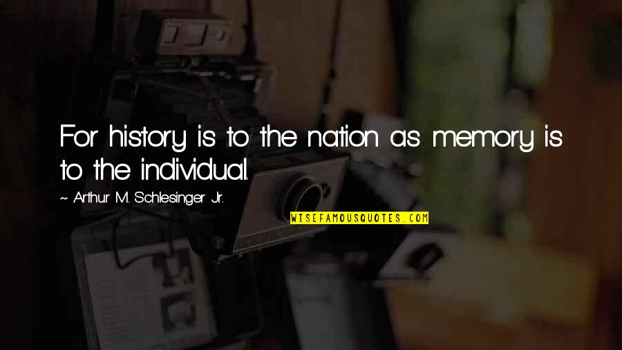 Swedish Proverb Quotes By Arthur M. Schlesinger Jr.: For history is to the nation as memory Swedish Proverb Quotes By Arthur M. Schlesinger Jr.: For history is to the nation as memory