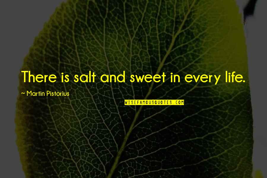 Sweet And Salt Quotes By Martin Pistorius: There is salt and sweet in every life.