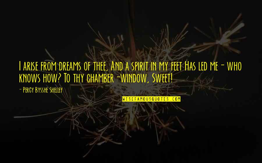 Sweet Dreams And Other Quotes By Percy Bysshe Shelley: I arise from dreams of thee, And a Sweet Dreams And Other Quotes By Percy Bysshe Shelley: I arise from dreams of thee, And a