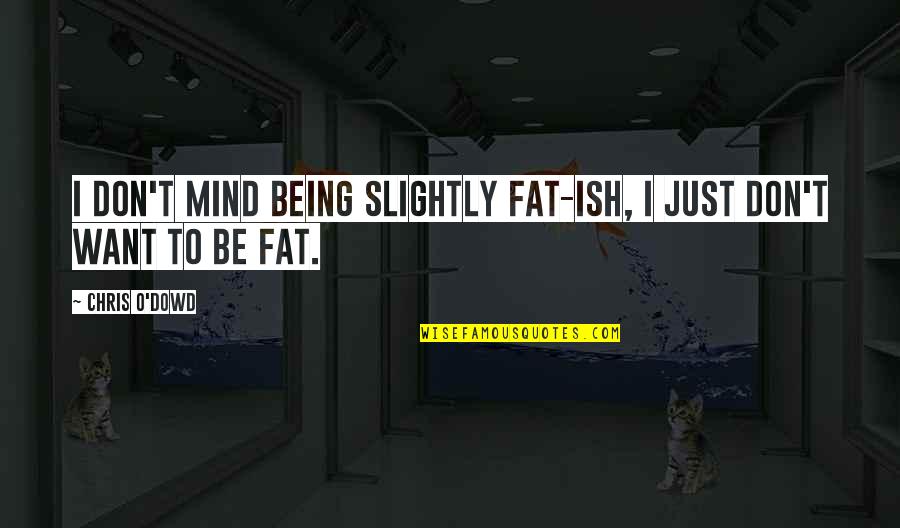 Sweet Evening Quotes By Chris O'Dowd: I don't mind being slightly fat-ish, I just