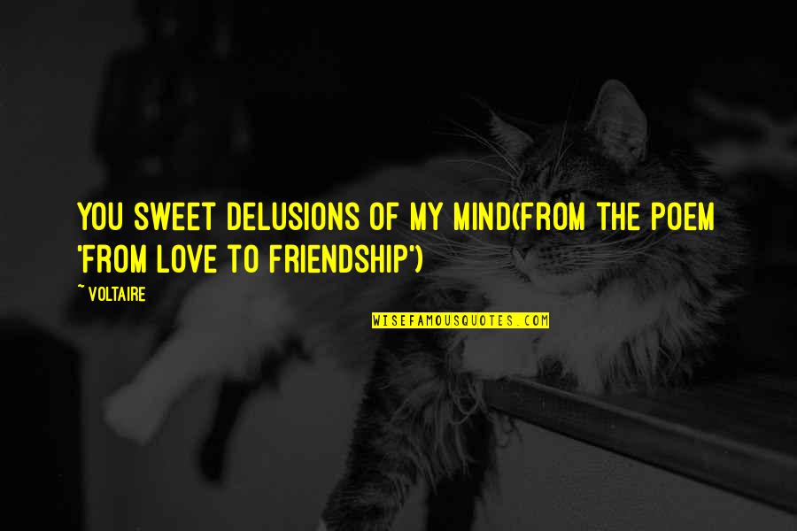 Sweet Friendship Quotes By Voltaire: You sweet delusions of my mind(From the poem
