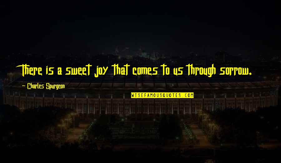 Sweet Joy Quotes By Charles Spurgeon: There is a sweet joy that comes to