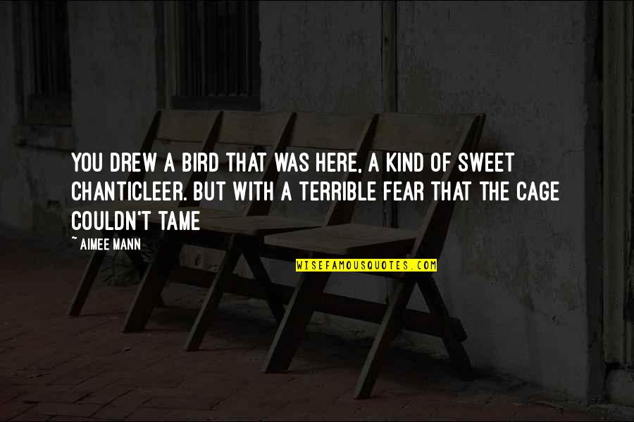 Sweet Kind Quotes By Aimee Mann: You drew a bird that was here, a