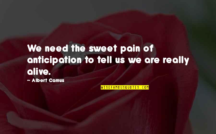 Sweet Pain Quotes By Albert Camus: We need the sweet pain of anticipation to