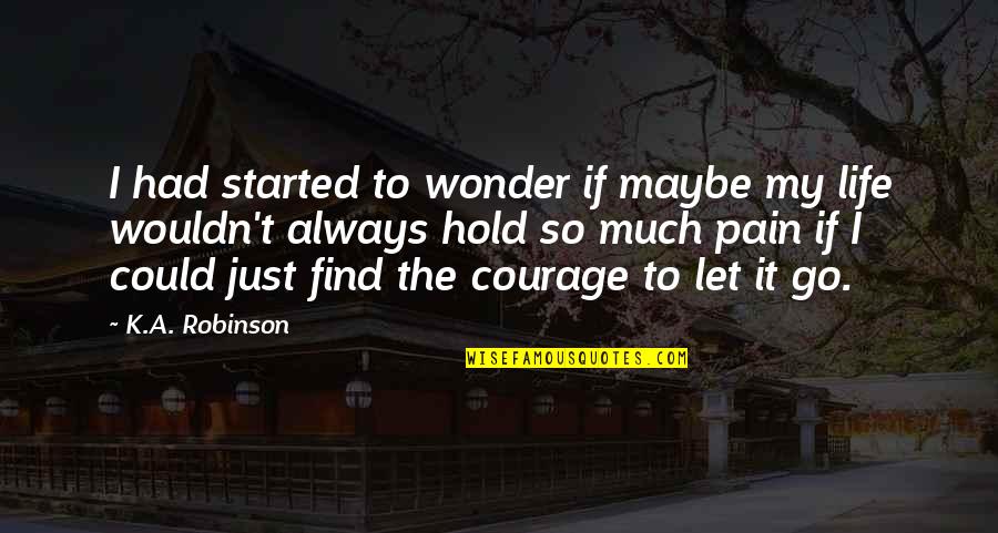 Sweet Phone Call Quotes By K.A. Robinson: I had started to wonder if maybe my Sweet Phone Call Quotes By K.A. Robinson: I had started to wonder if maybe my