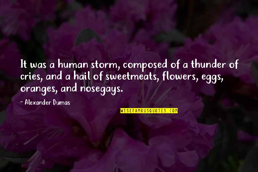 Sweetmeats Quotes By Alexander Dumas: It was a human storm, composed of a