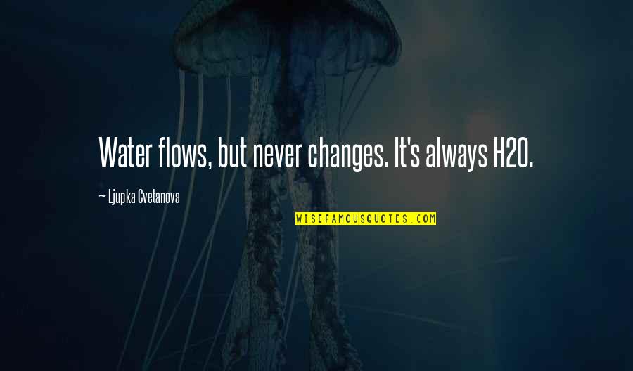 Swifly Quotes By Ljupka Cvetanova: Water flows, but never changes. It's always H2O.