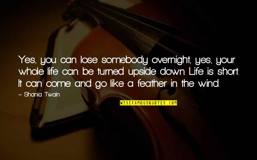 Swifties Vs Directioners Quotes By Shania Twain: Yes, you can lose somebody overnight, yes, your