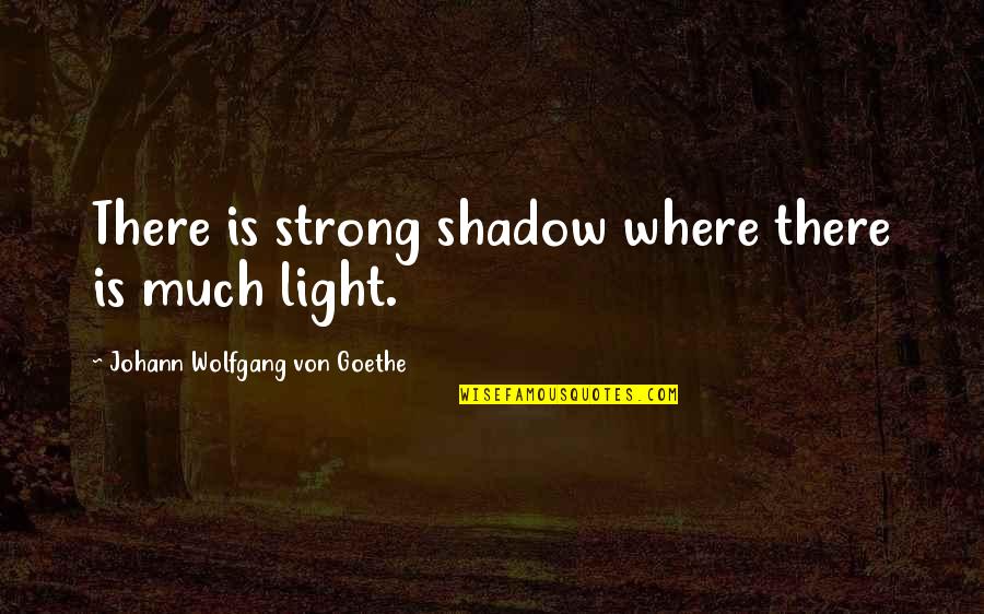 Swim Trunks Quotes By Johann Wolfgang Von Goethe: There is strong shadow where there is much