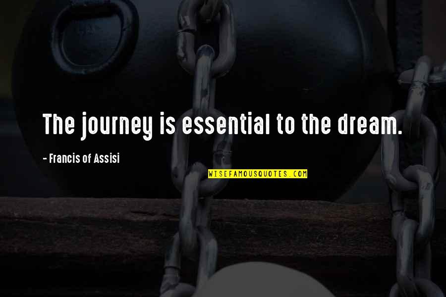 Swimming Lesson Quotes By Francis Of Assisi: The journey is essential to the dream. Swimming Lesson Quotes By Francis Of Assisi: The journey is essential to the dream.