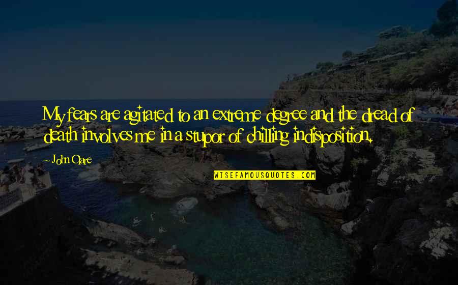 Swing Book Quotes By John Clare: My fears are agitated to an extreme degree Swing Book Quotes By John Clare: My fears are agitated to an extreme degree