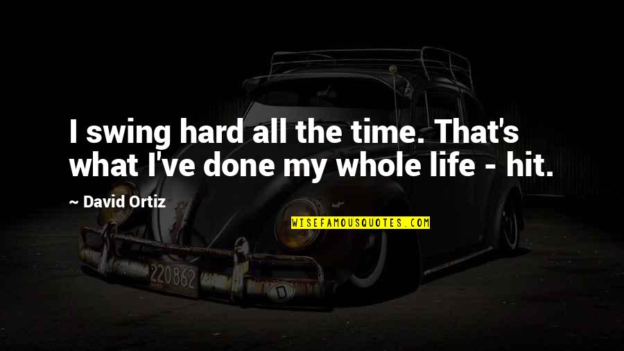 Swing In Life Quotes By David Ortiz: I swing hard all the time. That's what