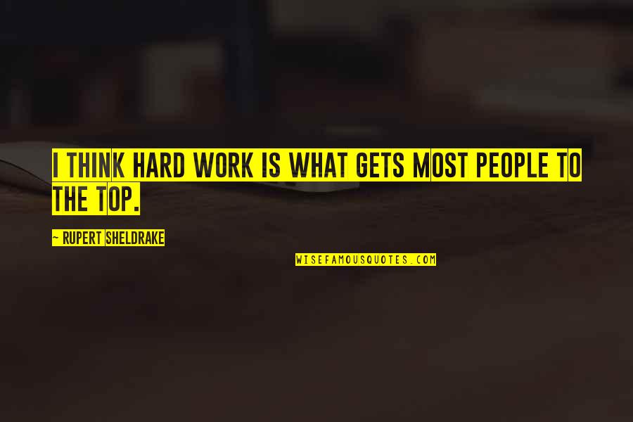 Swinton Online Quotes By Rupert Sheldrake: I think hard work is what gets most Swinton Online Quotes By Rupert Sheldrake: I think hard work is what gets most
