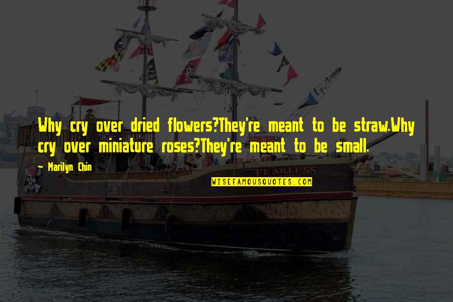 Swis Quotes By Marilyn Chin: Why cry over dried flowers?They're meant to be Swis Quotes By Marilyn Chin: Why cry over dried flowers?They're meant to be