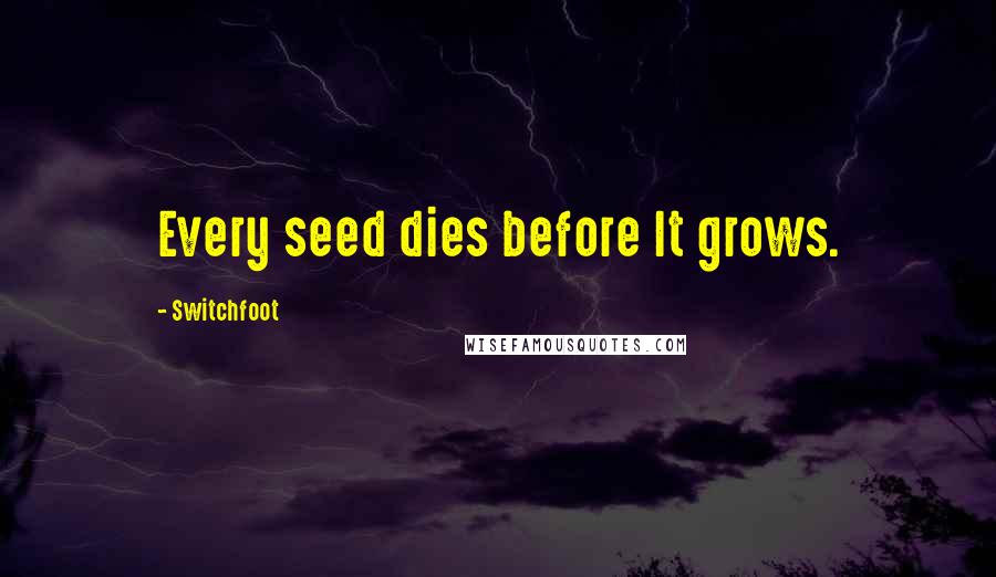 Switchfoot quotes: Every seed dies before It grows.