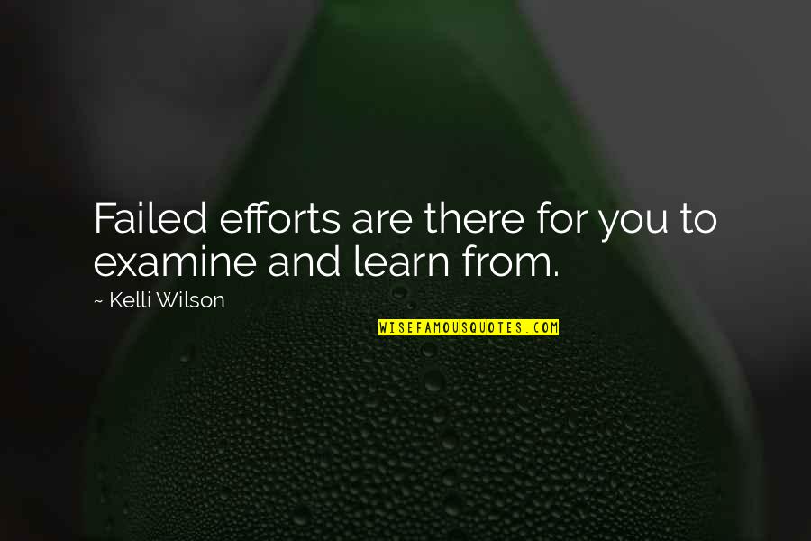 Swollen Lips Quotes By Kelli Wilson: Failed efforts are there for you to examine