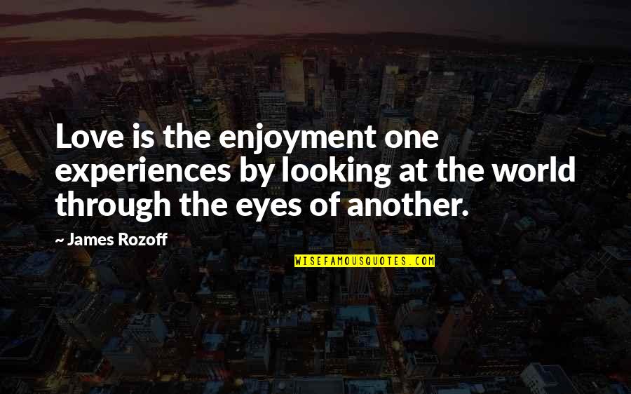Swordsmanship Training Quotes By James Rozoff: Love is the enjoyment one experiences by looking