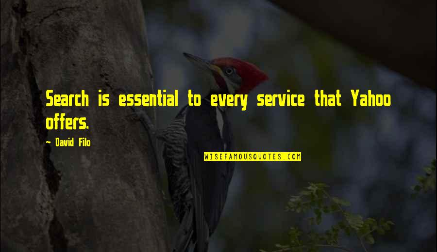 Swtor Mako Quotes By David Filo: Search is essential to every service that Yahoo