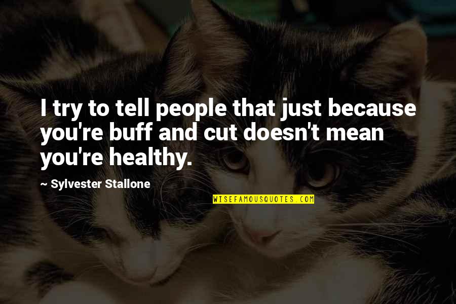 Sylvester's Quotes By Sylvester Stallone: I try to tell people that just because